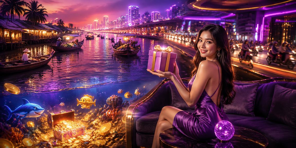 Ánh đèn neon Mekong về đêm – biểu tượng cho nền tảng 98wi sáng đèn liên tục